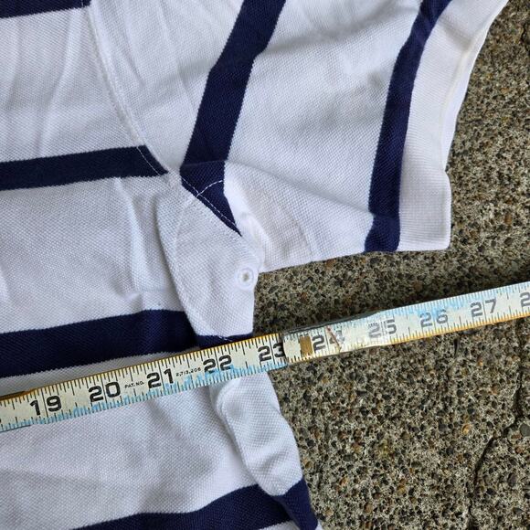 Vtg 90s POLO RALPH LAUREN Horse Logo Colorblock Stripe Padded Rugby Shirt XXL - Picture 6 of 7